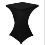 Housse noire pour mange-debout rectangulaire ou carré