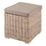 Grand pouf en rotin
