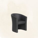 Fauteuil en simili noir